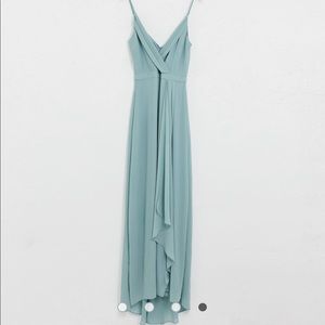 TFNC Dusty Sage Cami Wrap Maxi Dress